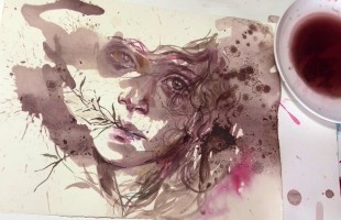 Dipingere con vino e caff&egrave; 