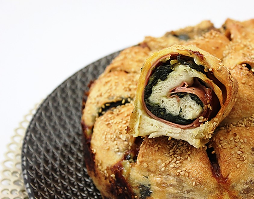 Rock&rsquo;n&rsquo;roll di spinaci e mortadella