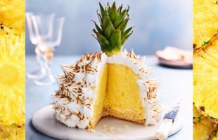 Baked Alaska all'ananas e cocco
