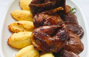 Gnocchi alla romana, faraona e funghi