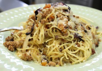 Tagliolini al rag&ugrave; di fagiano