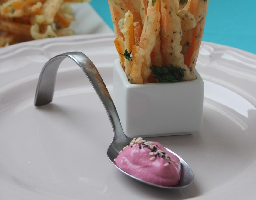 Carote pastellate in rosa